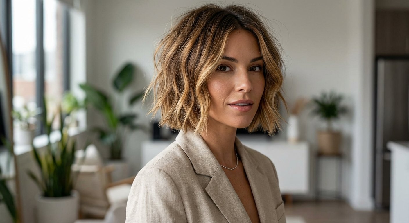 Low Maintenance Choppy Layered Bob Thick Hair