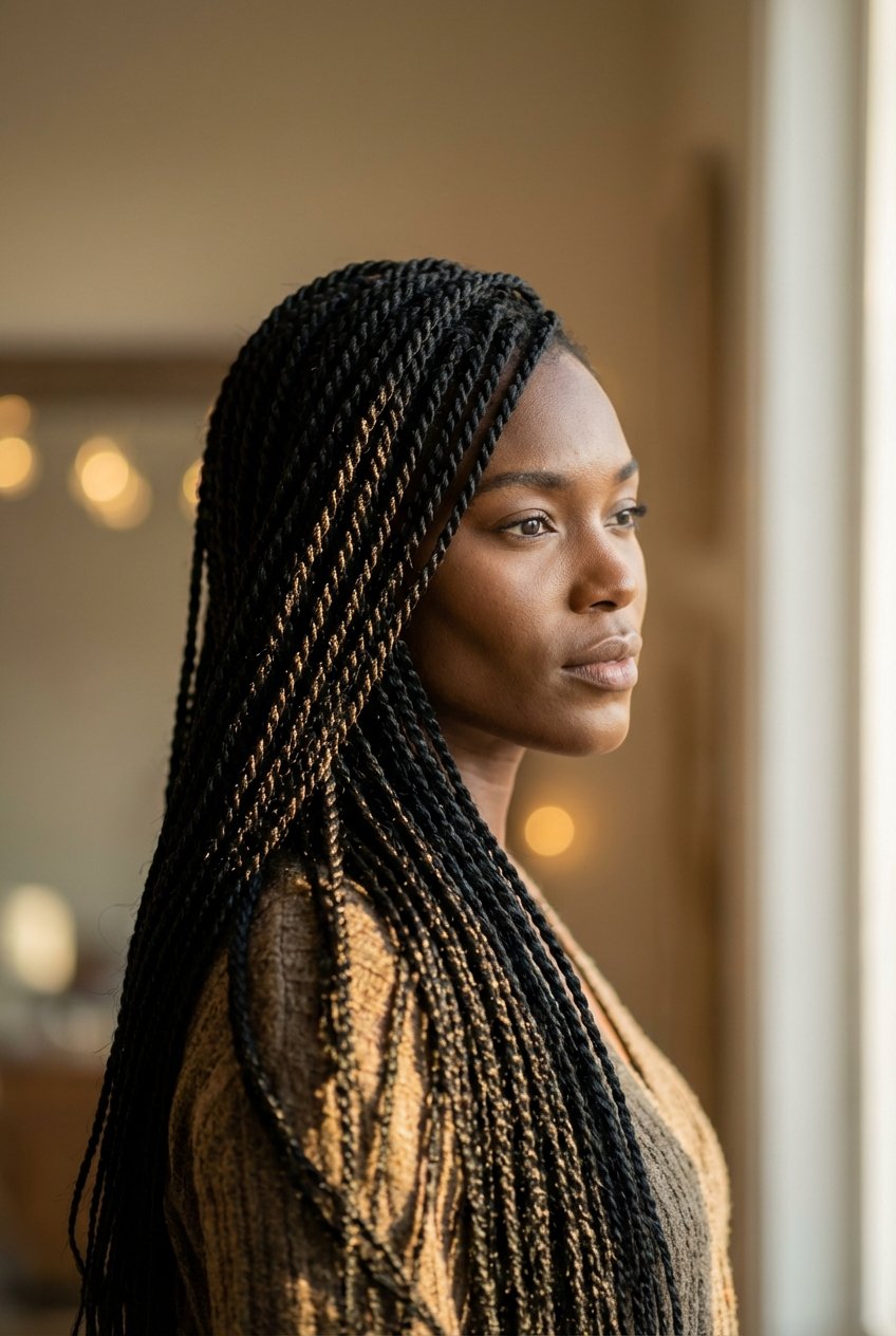 The Science of Senegalese Twists: Why It Works for Angular Faces | Face ...